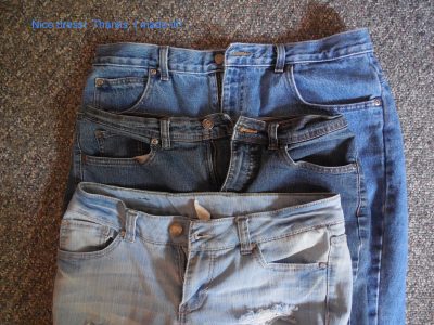 How to sew a recycled denim handbag.  Part 2